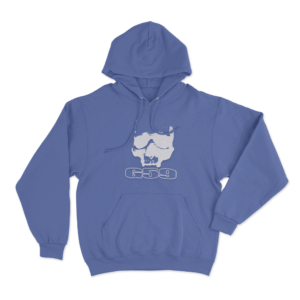 G59 Big Skull Unisex Hoodie Blue