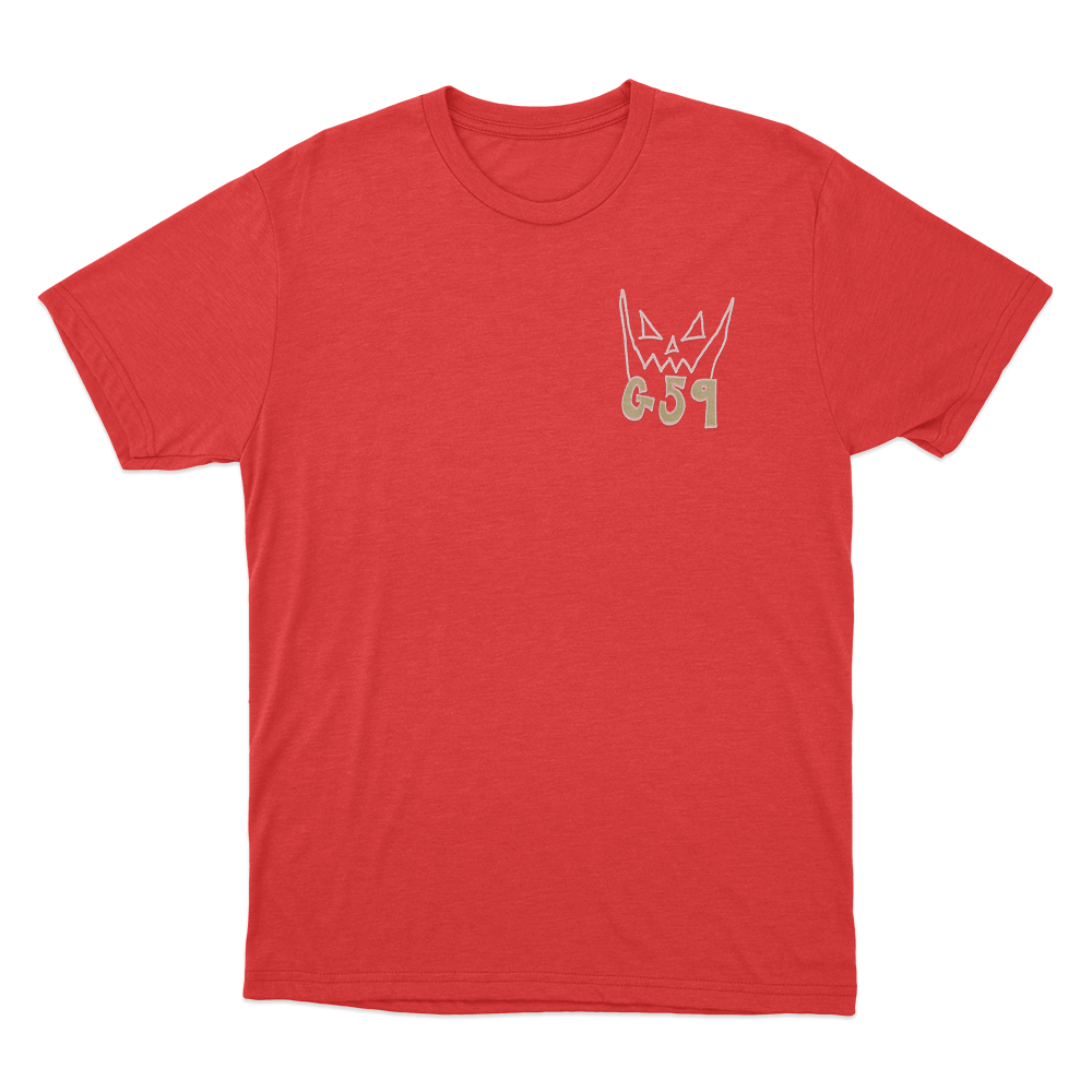 G59 Hand Drawn Unisex T Shirt Red G59 Hand Drawn Unisex T Shirt Red