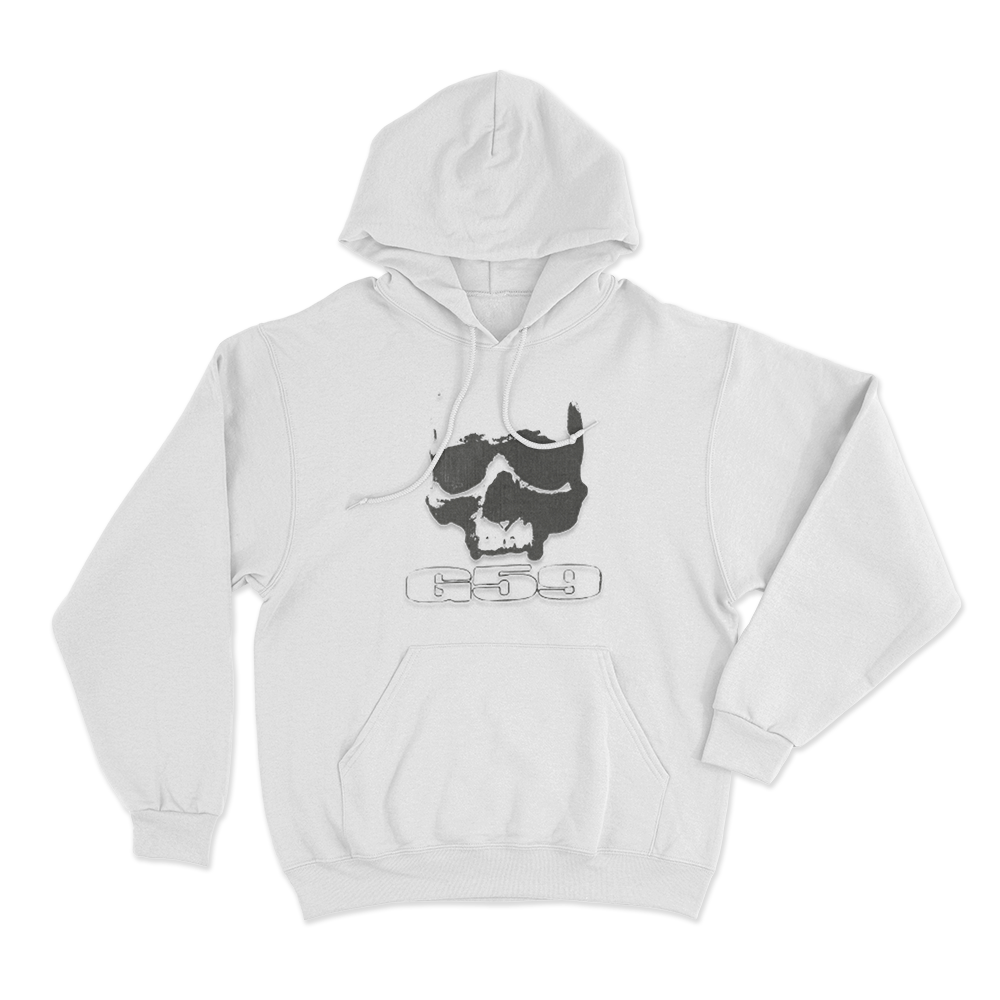 G59 Skull Unisex Hoodie White G59 Skull Unisex Hoodie White